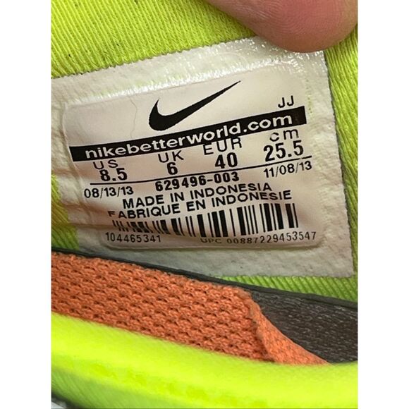 Nike Free 5.0 Running Shoes Women’s US 8.5 Gray Neon Green Orange - Picture 8 of 8